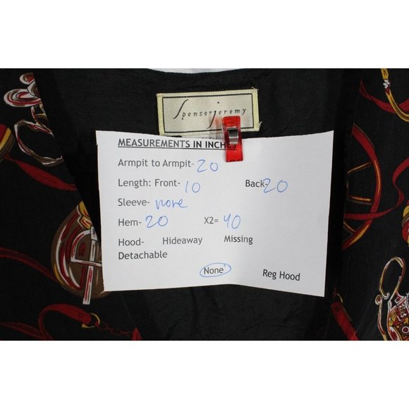 Spenser Jeremy Black Multicolor Print Lined Silk Vest Size L - Picture 10 of 10